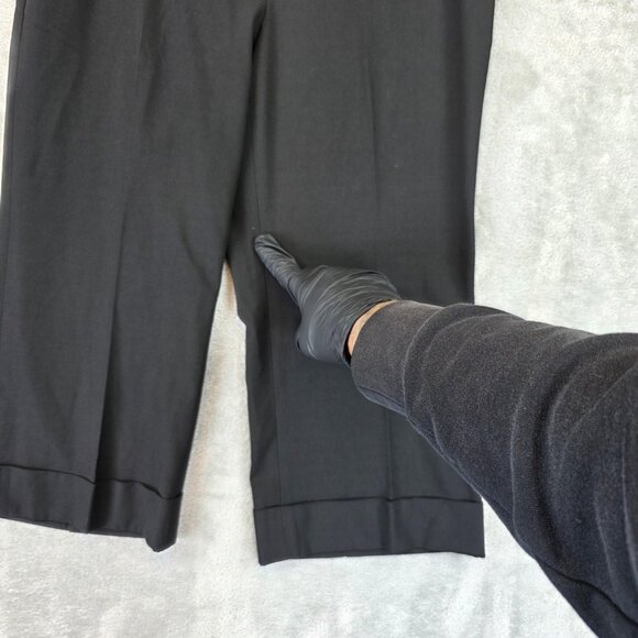 Michael Kors Pants Womens 8 Petite Black Cropped Trouser Dress Work Career - Picture 4 of 16